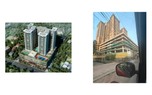Rohan City real site image showing integrated residential towers and podium development in Mangalore