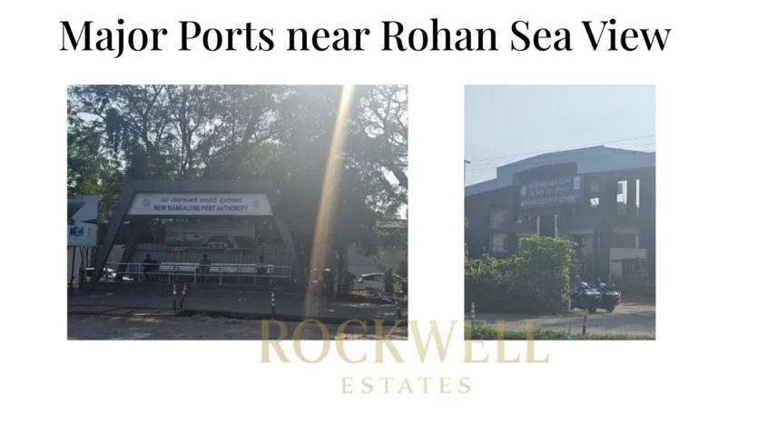 Modern port infrastructure near Rohan Sea View showcasing the major port connectivity in Mangalore